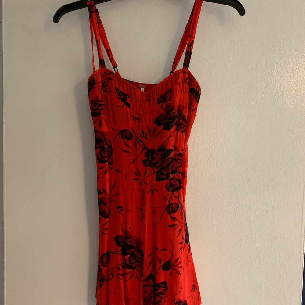 Free People Romper Red Size 2 - Picture 4 of 7
